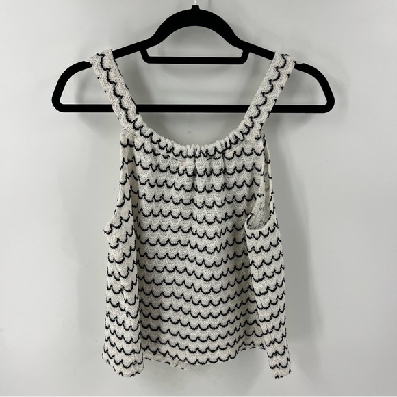 ✅ Madewell Texture&Thread Button-Front Swing Tank Wild Stripe Black/White Size L - Picture 7 of 7